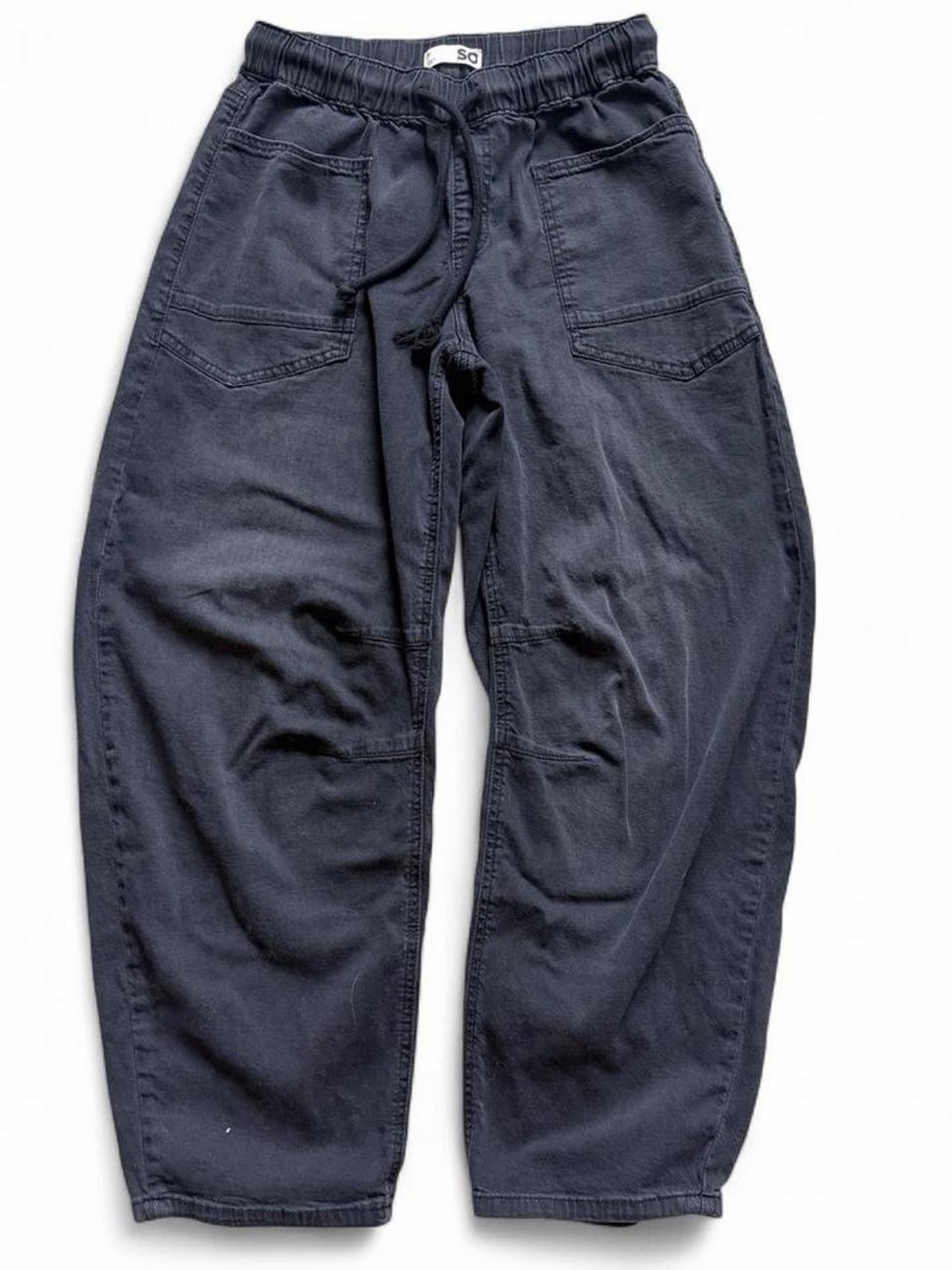 SO Barrel Drawstring Jeans in Charcoal